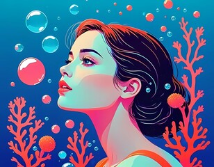 girl in the sea