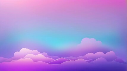 Poster - Purple Blue Gradient Vibrant Dreamy Vector Background. Sunrise, Sunset, Sky, Water Color Overlay Neon Design Element. Luxury Trendy Holograph Defocused Texture. Digital Funky Cool Tech Gradient