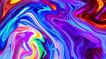 Poster - Vibrant Swirls of Color Dance in Harmony at Sunset's Embrace. Generative AI