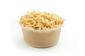 Noodles in a plate isolated on a white background.