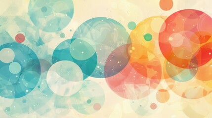 Poster - A lively arrangement of colorful circles creates an abstract composition with a hint of tranquility
