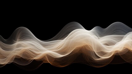 Poster - Photograph of an organic sound wave, flowing and undulating, resembling natural forms like clouds or water