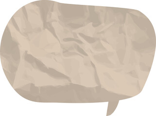 Wall Mural - old grunge paper speech bubble, wrinkled element