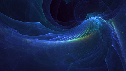 Wall Mural - 3D manual rendering abstract colorful fractal light background. Its not AI Generatd illustration.