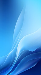 Poster - Digital technology blue rhythm wavy line abstract graphic poster background with generative