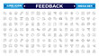© artshuvo - Feedback Outline Icon Collection. Thin Line Set contains such Icons as Rating, Testimonials, Quick Response, Satisfaction and more. Simple icon set. Editable stroke outline icon.