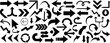 © Arafat - Arrow silhouette vector set, black directional icons, various arrows, abstract design, seamless pattern, navigation symbols, diverse arrow shapes