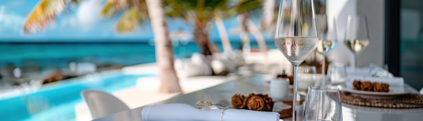 Relaxing Tropical Table Setting