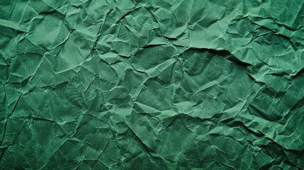 Poster - Abstract Crumpled Green Paper Texture