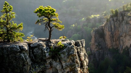 Wall Mural - The cliff is high in the canyon park img