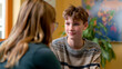 © ciprian - Therapy Session: Boy Engaging in Conversation with Professional Counselor