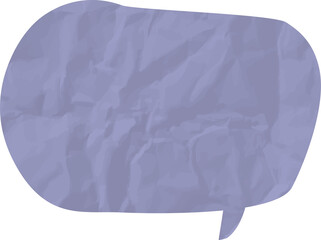 old grunge paper speech bubble, wrinkled element