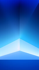 Aufkleber - Digital gradient blue white glass geometric background with generative