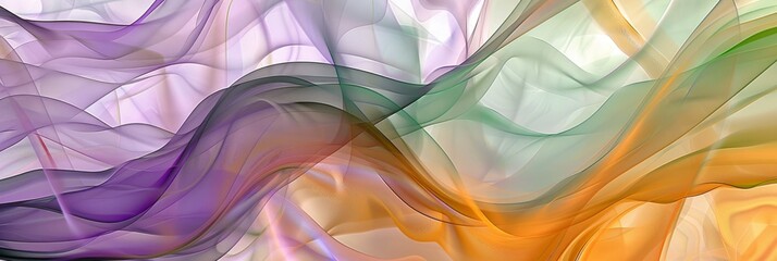 Wall Mural - Vibrant, colorful waves combine to form a dynamic, abstract art piece that exudes a modern aesthetic