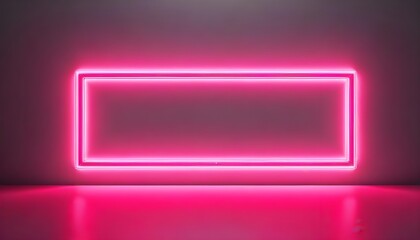 Square rectangle picture frame with two tone neon color motion graphic on isolated pink background. Blue and pink light moving for overlay element. . Empty copy space middle