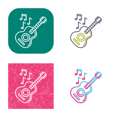 Canvas Print - Guitar Icon Design