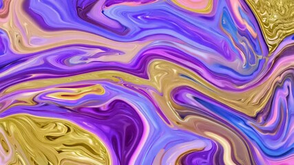 Poster - Vibrant Swirls of Color Beneath Golden Hues in Abstract Art Inspired by Nature's Beauty. Generative AI