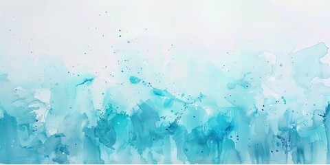 Wall Mural - blue watercolor paint background, t light blue watercolor, blue abstract cloudy sky concept with color splash 