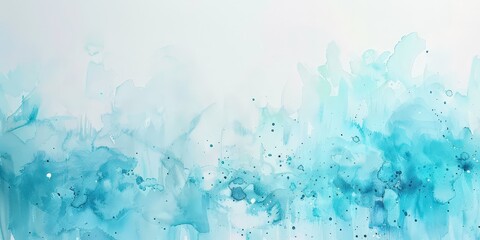 Wall Mural - blue watercolor paint background, t light blue watercolor, blue abstract cloudy sky concept with color splash 