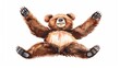 © CrazyJuke - Bright and fun illustration of a cheerful brown bear, perfect for kids themes or playful designs. A whimsical watercolor creation