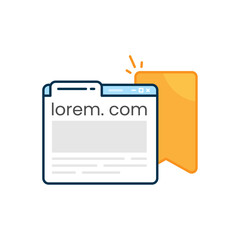 Aufkleber - save this website page, bookmark concept illustration flat design. simple modern graphic element for ui, infographic, icon