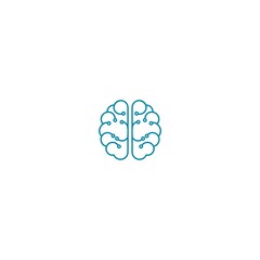 Fototapete - Artificial intelligence icon isolated on white background