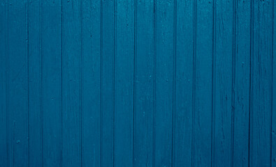 blue Old Painted wall On White Isolated Background. front view.  wooden fence. white backdrop.