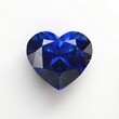 © RDO - A heart-shaped sapphire, deep blue and shimmering, placed centrally against a white background for maximum impact.