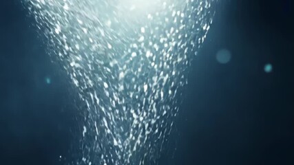 Poster - Majestic Underwater Light Show Captured in Deep Blue Waters During Magical Evening Hours. Generative AI