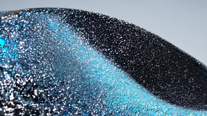 Poster - Lustrous Black Surface Shimmers Under Soft Light in Artistic Display. Generative AI