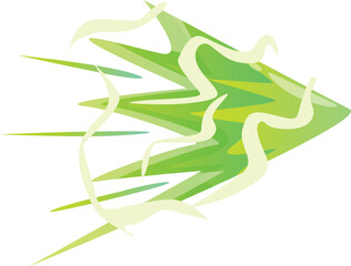 Poster - Green energy arrow flying through space with motion trails
