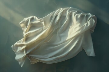 Aufkleber - A simple white cloth draped over a wall, great for adding a touch of elegance or minimalism to your design