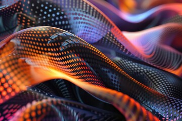 Poster - A detailed view of a woven or knitted fabric texture, suitable for use in various design contexts