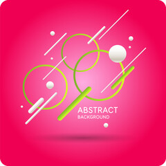 Poster - Bright attractive abstract background with graphic elements. A composition of shapes and color spots. A blank for creativity.
