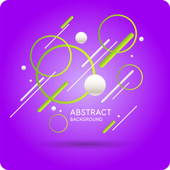 Poster - Bright attractive abstract background with graphic elements. A composition of shapes and color spots. A blank for creativity.