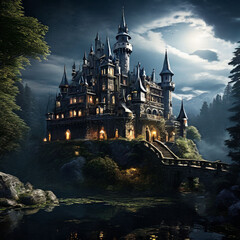 Wall Mural - castle in the night