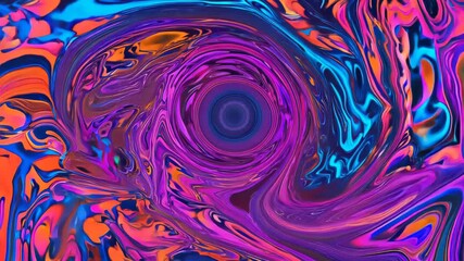 Poster - Vibrant Swirls of Color Create a Mesmerizing Visual Experience in an Abstract Art Display. Generative AI
