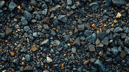 Aufkleber - A close-up shot of a pile of rocks and gravel, perfect for use in outdoor or nature-related contexts