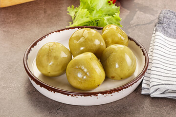 Sticker - Homemade pickled green tomato appetizer