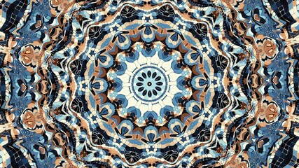 Aufkleber - 4k looped vintage yoga mandala spinning and zooming in