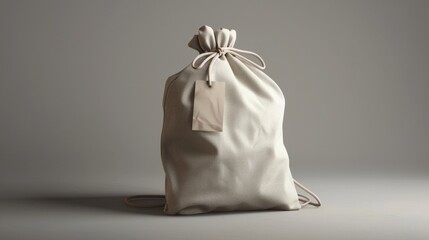 Wall Mural - A white bag with a tag on it