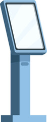 Poster - Digital information kiosk standing with blank screen for your advertisement is showing important information