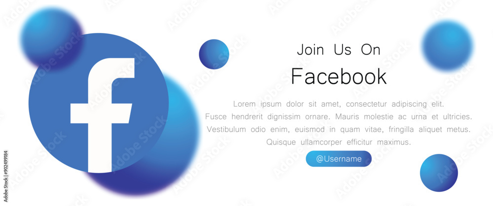 follow us on facebook logo with social media notification icons in ...