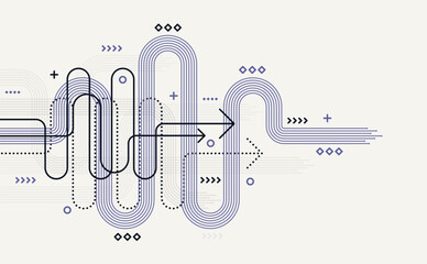 Abstract arrow direction. Technology background