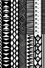Aufkleber - A collection of various black and white patterns