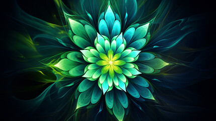 Wall Mural - Surreal 3D Flower Abstract Fantasy Design