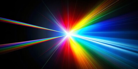 Wall Mural - Rainbow Light Burst with Diagonal Lines, Abstract , Digital Art , Light , Background