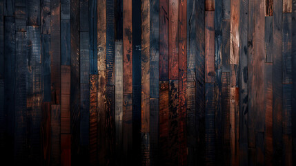 Wall Mural - dark old wooden background from planks. rustic abstract wood texture.