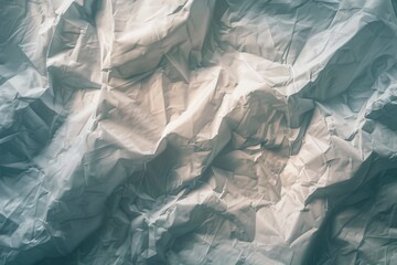 Poster - A detailed view of a crumpled piece of paper with creases and folds