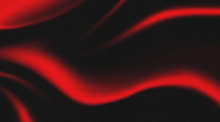 Poster - Abstract Black and Red Waves for Backgrounds Chromatic Flow Abstract Waves